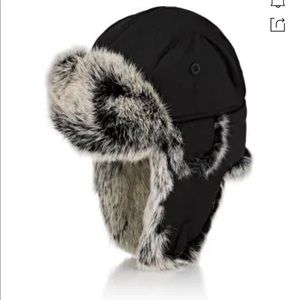 CROWN CAP Fur-Trimmed Down-Filled Aviator Hat